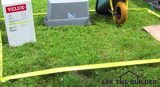 Use your lawn and some string or caution tape to outline the perfect size for your new shed. Photo Credit: Tim Carter