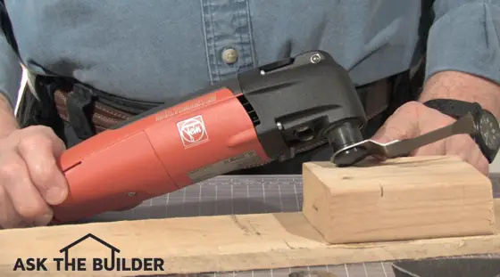 Here’s an electric multitool that can cut or sand wood, grind grout, cut metal, etc. Photo Credit: Tim Carter