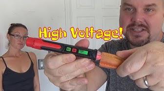 'Video thumbnail for Review || Non-Contact Voltage Detector LCD Pen 12~1,000V'