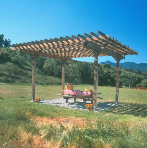 Arbor -redwood shade shelter