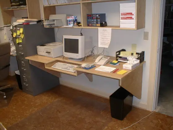 Tim's small office desk