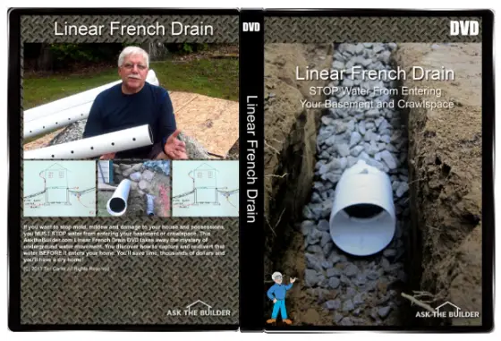 Simple Trench Drain Dries Soil, Basement &amp; Crawlspace