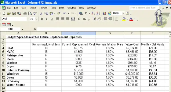 electronic spreadsheet