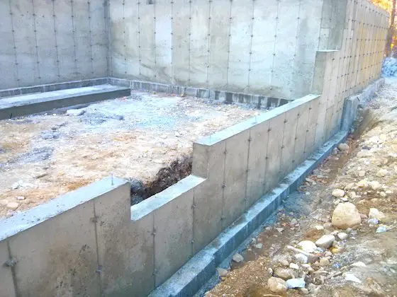 poured concrete foundation walls