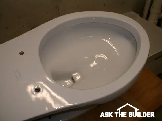 empty toilet bowl - not installed