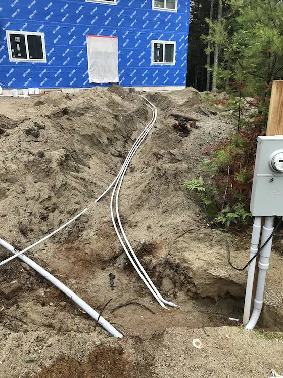 open utility trench