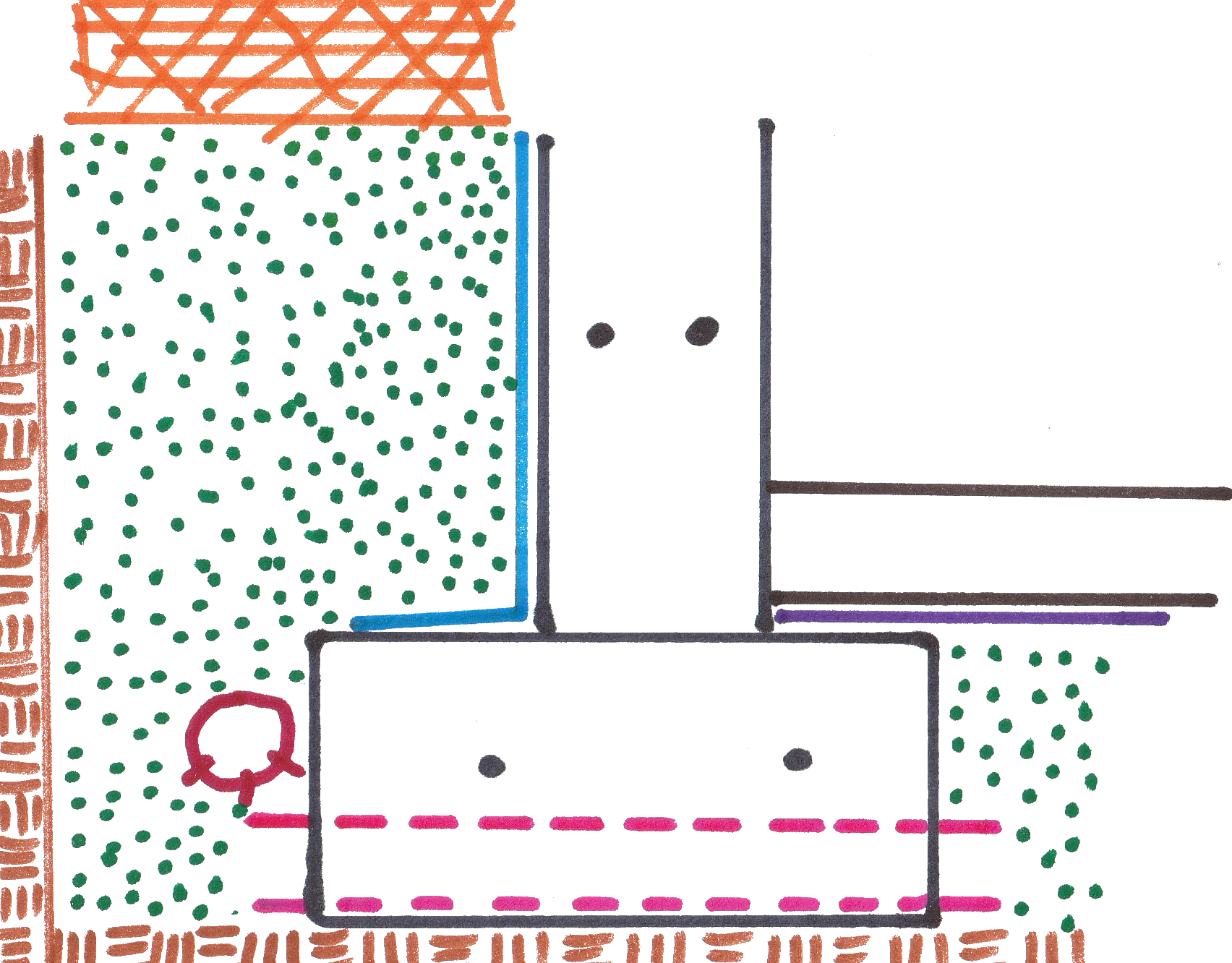 foundation drain tile illustration