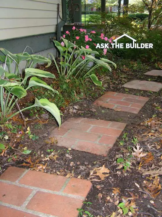 clay brick garden paving stones