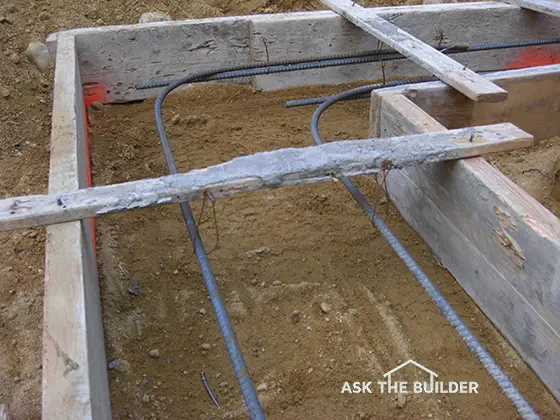 Building footers for a house