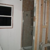 Bathroom remodel - walk in shower framing