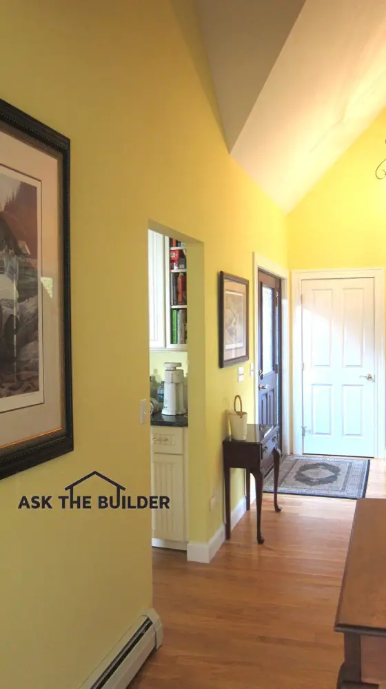 yellow walls in an entrance hall