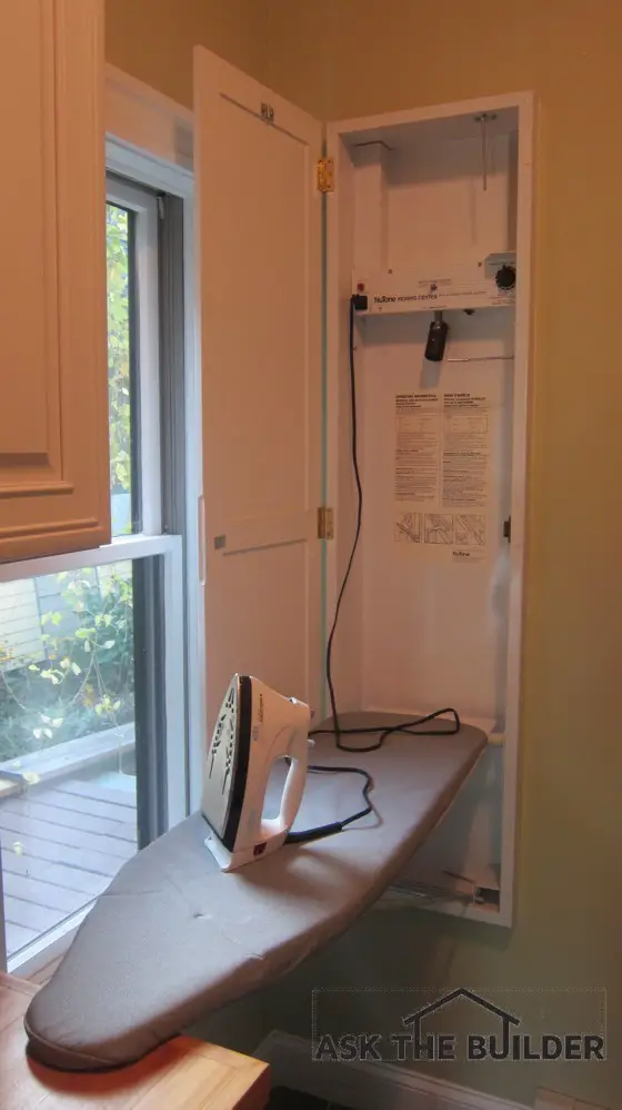 How To Install A Wall Mount Ironing Board Ask The Builder Wall Mounted Ironing Board