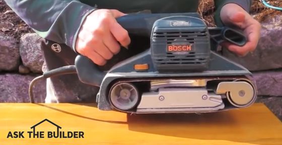 This is a durable belt sander that’s easy to use and quickly sands large surfaces. Photo Credit: Tim Carter