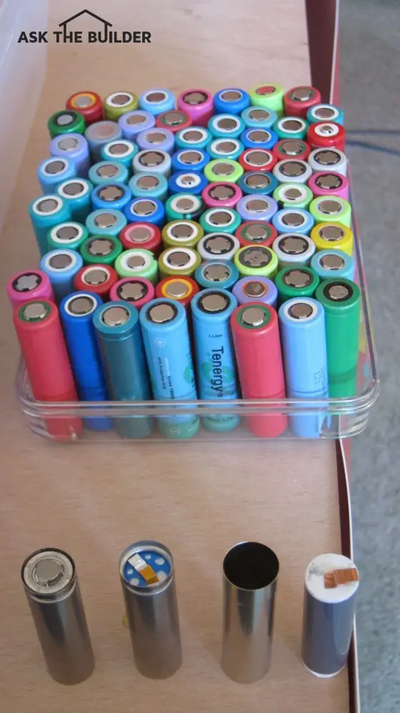 These may look like yummy candy, but they’re lithium-ion battery cells that get inserted into battery packs for cordless power tools. Photo Credit: Tim Carter