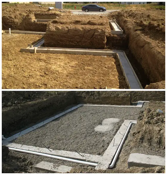 Jonathan's footer is the top photo. Another job has got a few pieces of vertical steel. Photo credit: Jonathan Smith