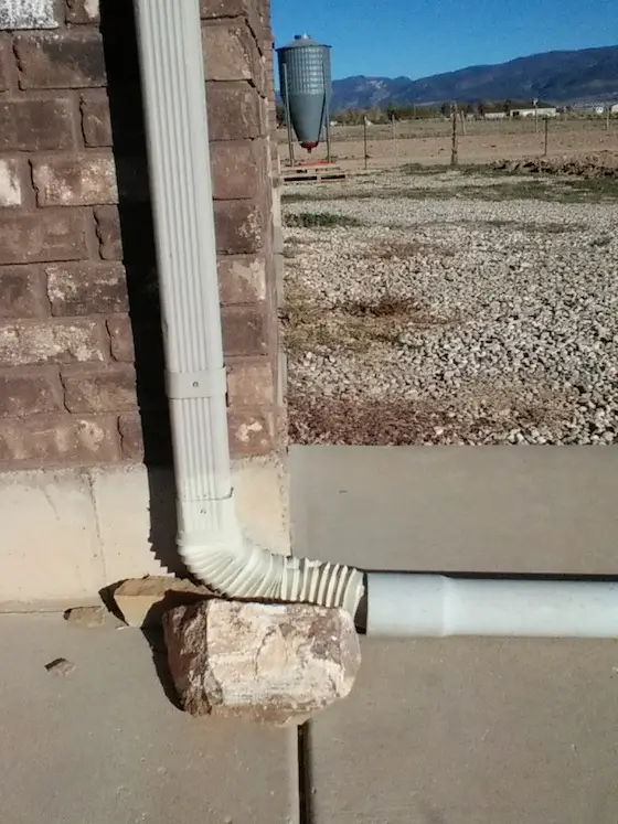 downspout drain pipe problem