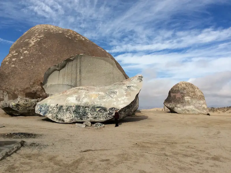 Pay attention to the cracked boulder. See someone standing by it for scale? Photo credit: John Haven