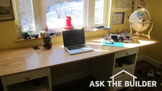 plywood desk