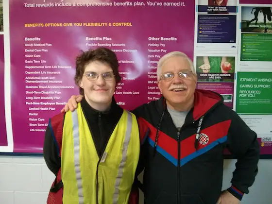 Here's Matthew Grant Gilman in his Lowe's safety vest. Thanks Lowe's for putting your faith in Matthew. Photo credit: Al Thurber