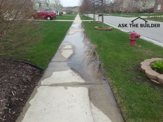 The puddles on this sidewalk are unacceptable. They can be eliminated with a little bit of work. Photo Credit: Bobby O’Steen