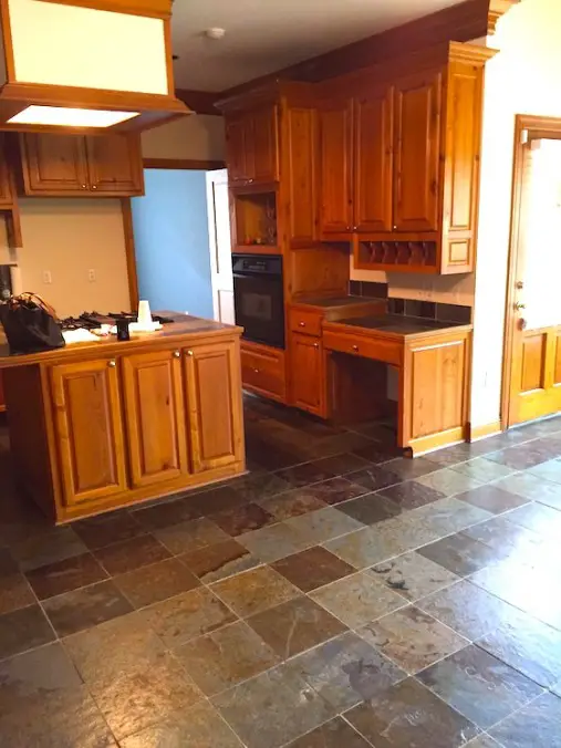 dirty kitchen floor tiles