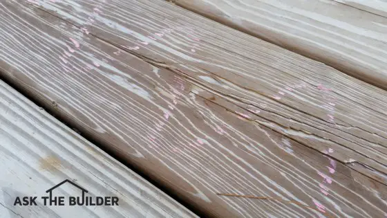 Cracked Treated Wood