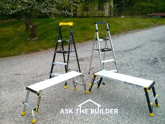 step ladders and benches