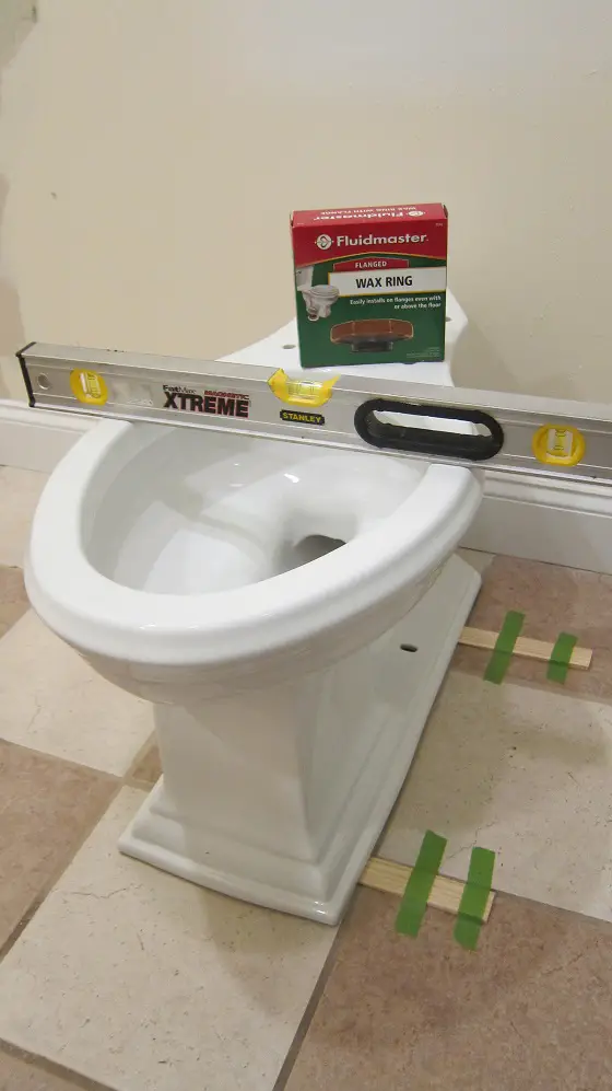 It’s very important to level a toilet bowl whether it’s on tile, wood or concrete. Photo Credit: Tim Carter