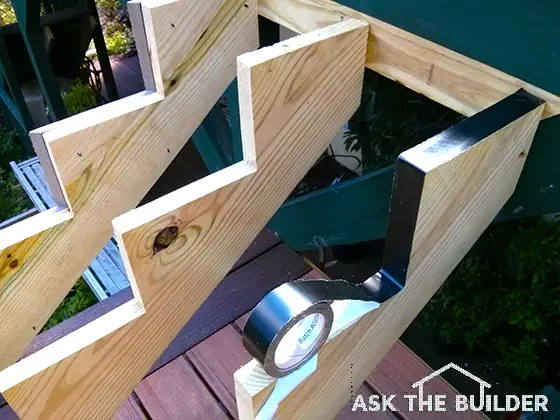 deck stairs tape on stringers