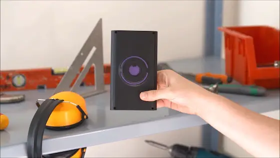 Here it is. The WalabotDIY. It attaches to your smartphone temporarily while you put it to work! CLICK HERE for more information. Photo credit: WalabotDIY