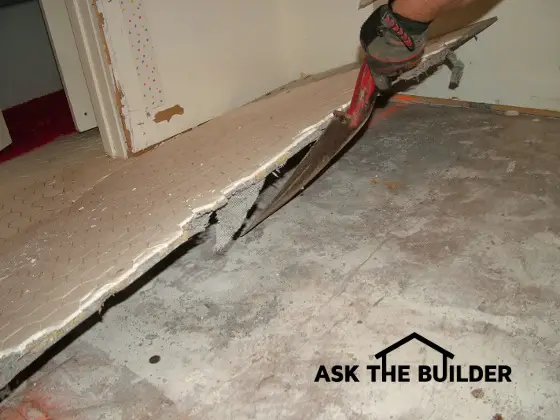 removing tile floor