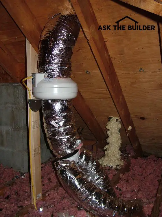 bathroom exhaust fan attic