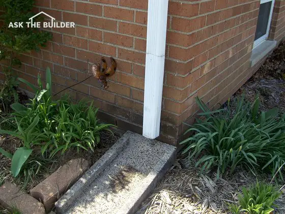 downspout splash block