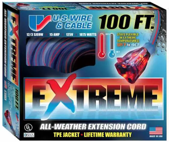 Extension Cord Wattage Chart