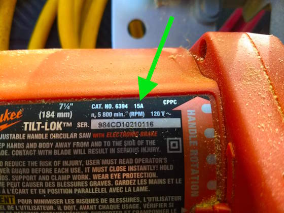 Extension Cord Wattage Chart