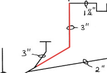 Isometric Rough-In Plumbing Diagram