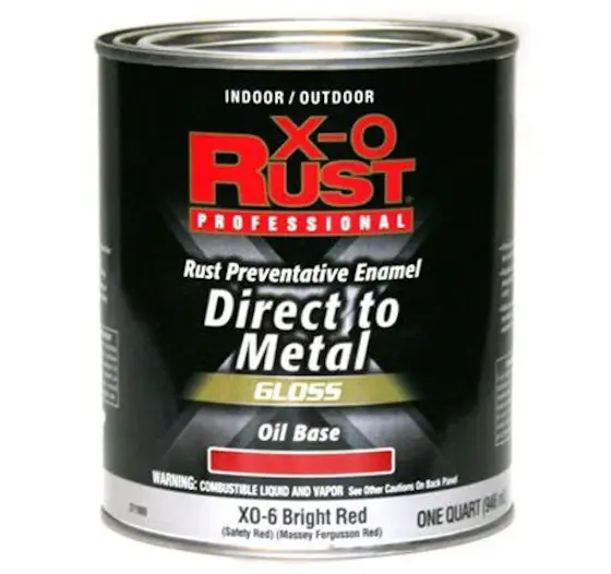 X-O Rust Enamal paint can