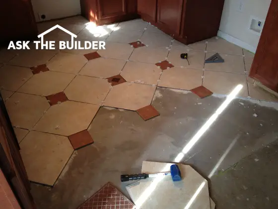 ceramic floor tile installation