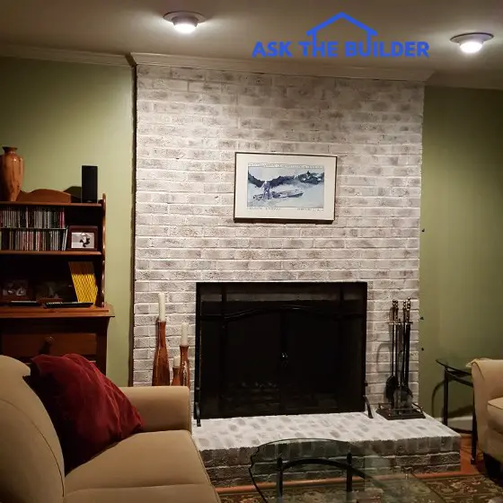 Whitewash Fireplace Brick