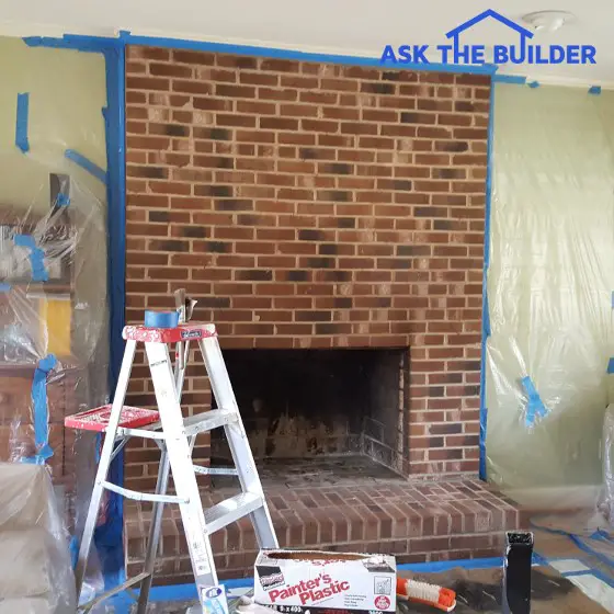 Whitewash Fireplace Brick