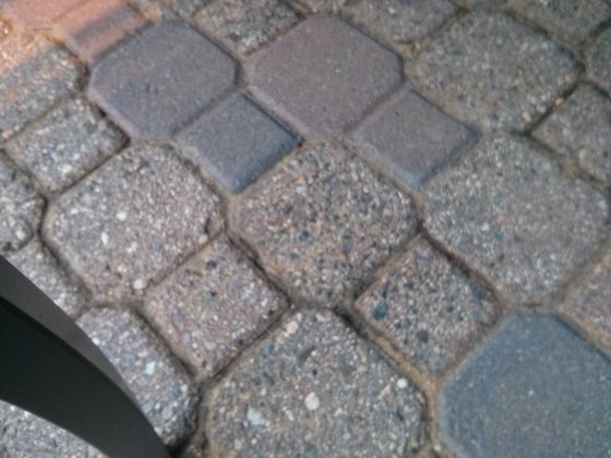 mismatched brick pavers