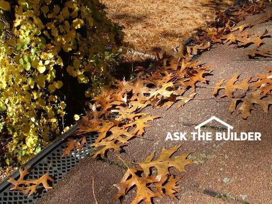 gutter guard blocking leaves