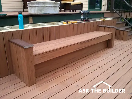 Build Deck Bench Seating