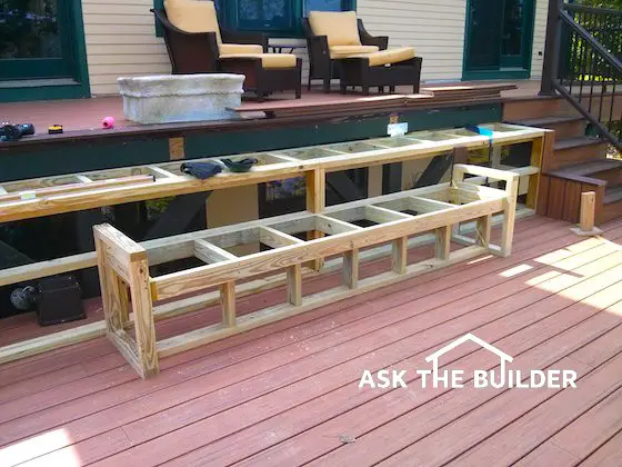 deck bench seating