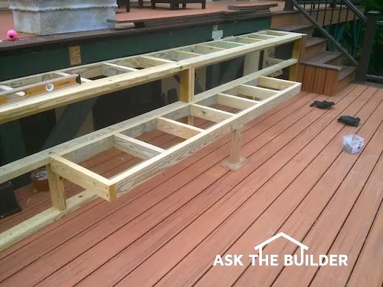 deck bench seating