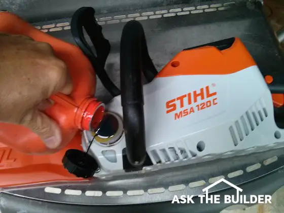 stihl saw cutting