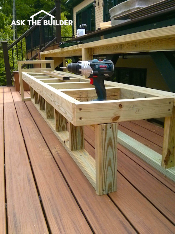 deck bench seating