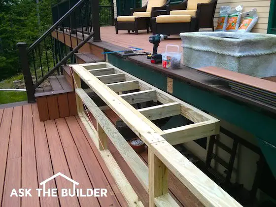 deck bench seating