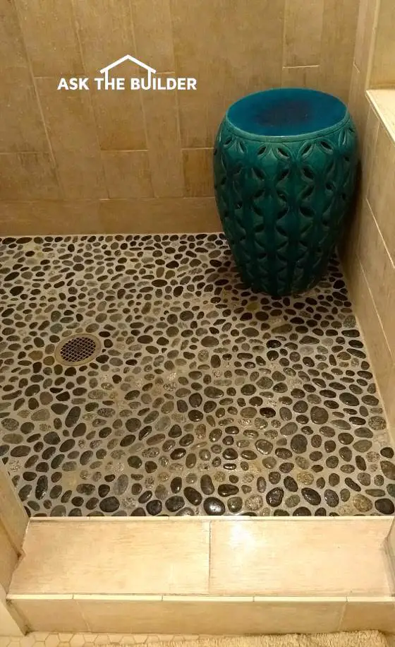 pebble shower floor