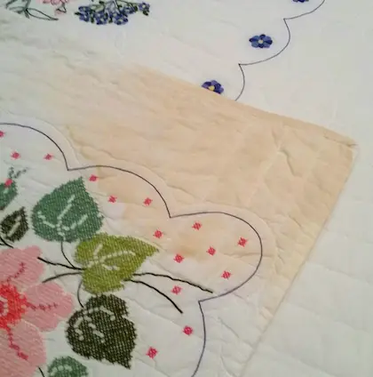 quilt stain removal